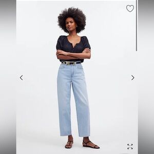 NWT Madewell The Perfect Vintage Wide-Leg Crop Jean
